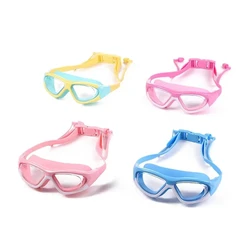 Gafas de natación antivaho gran montura con tapones silicona