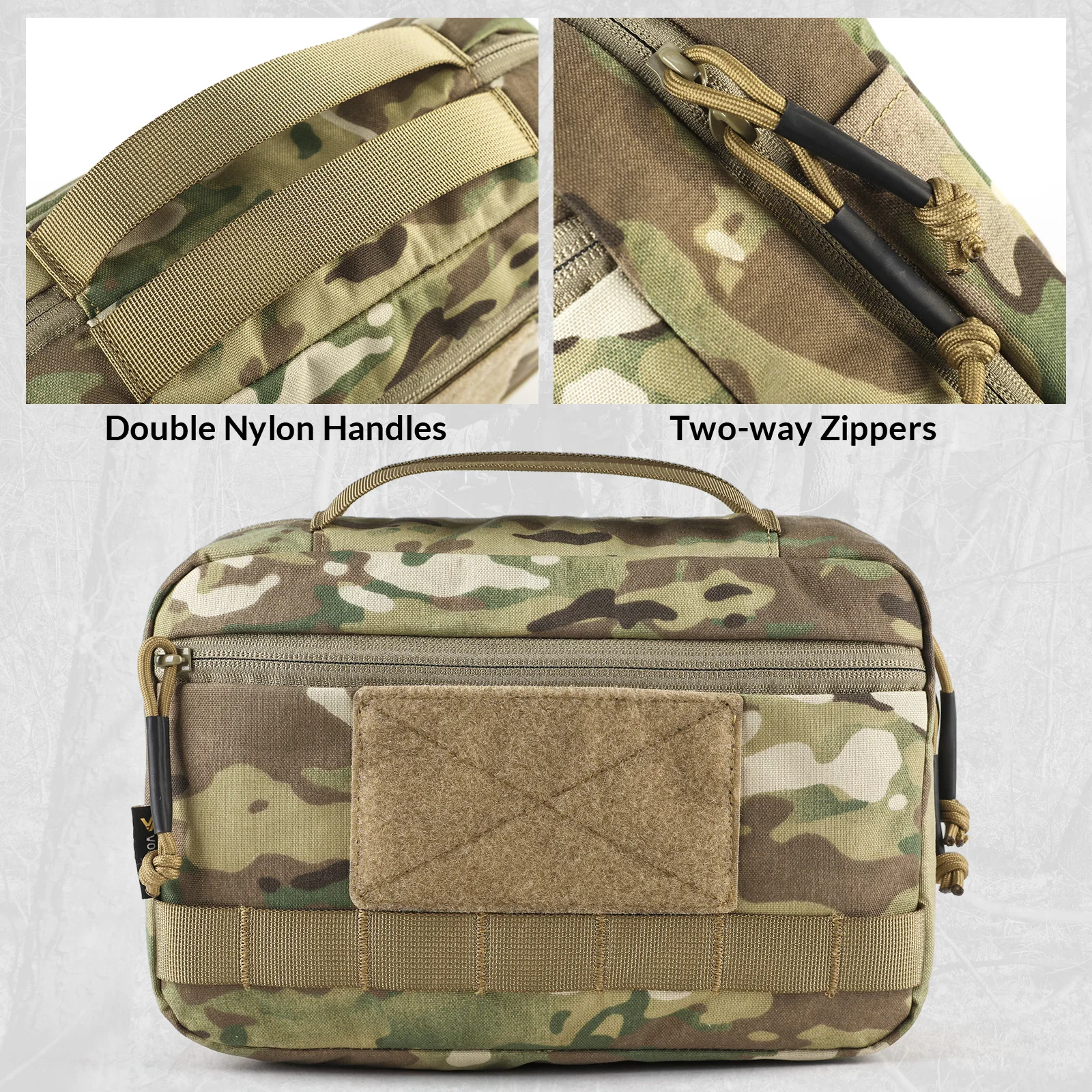 VOTAGOO Bolsa de aseo táctica MOLLE EDC kit de baño viaje - imagen 5