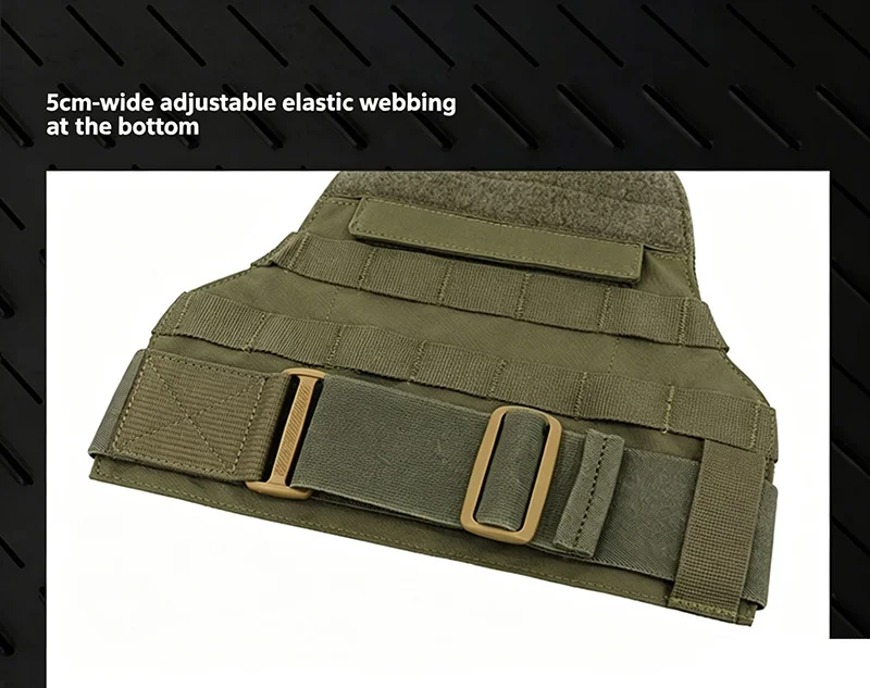 Vista del conjunto y extensión para chaleco táctico