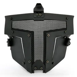 Iron Warrior Máscara táctica de malla de acero para protección