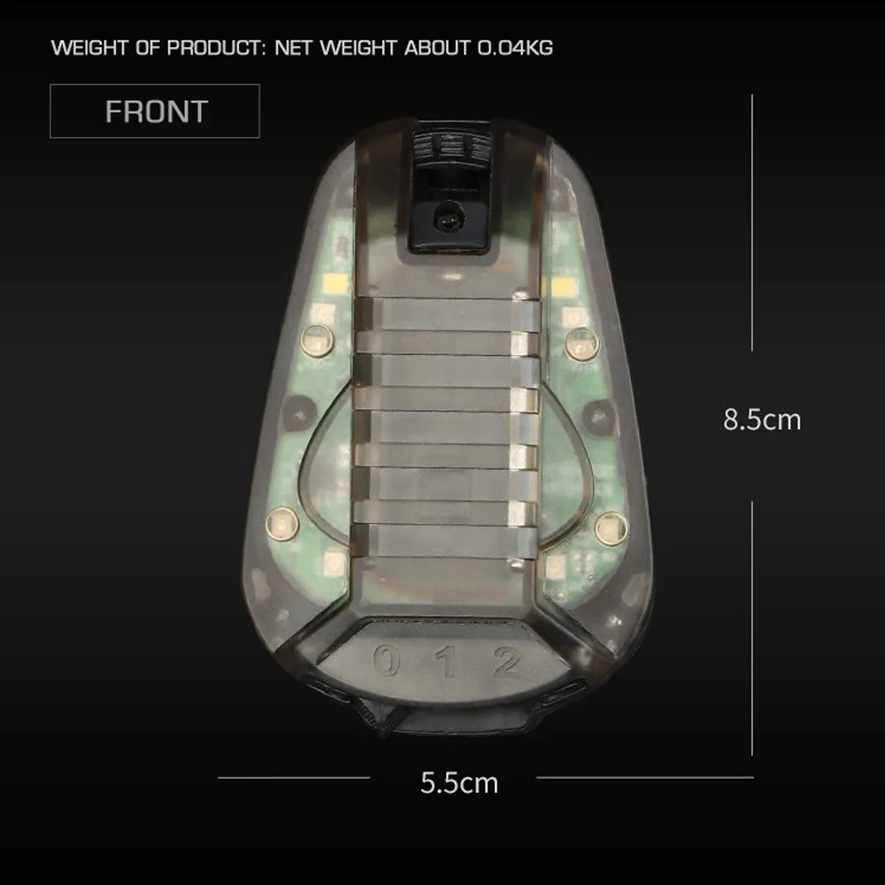 Lámpara táctica para casco estroboscópica caza supervivencia airsoft