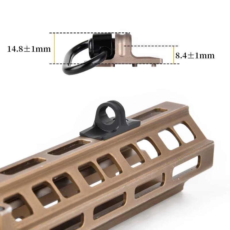 Hebilla QD táctica de metal giratoria M-LOK para correa desenganche - imagen 3