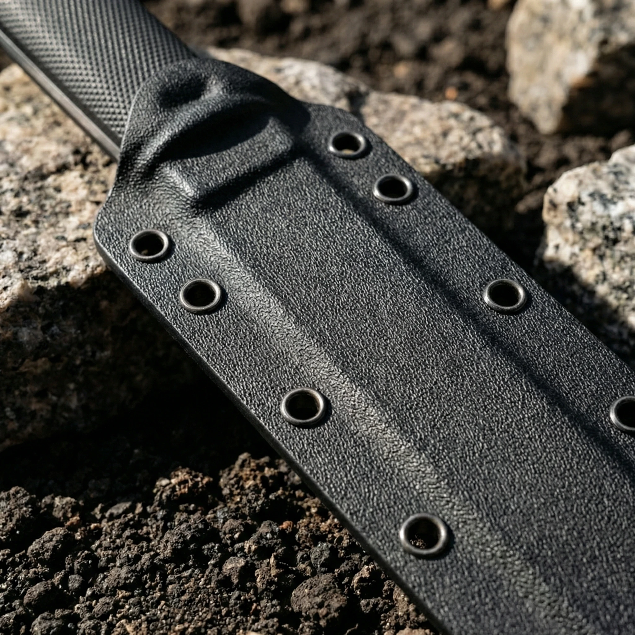 Cuchillo fijo táctico para exterior con funda de supervivencia - imagen 4
