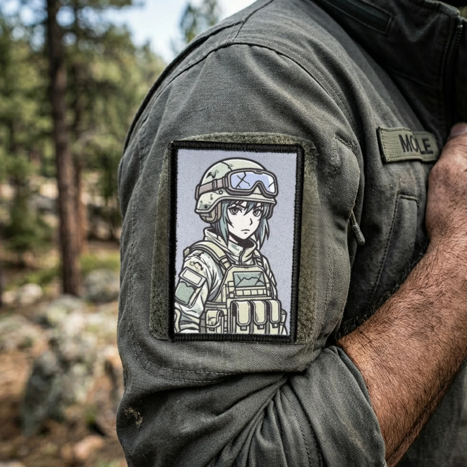 Insignia táctica visión nocturna con diseño – Patches velcro para chalecos - imagen 5
