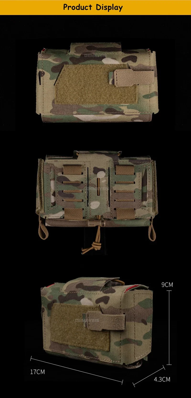 Detalle de fijación MOLLE y materiales