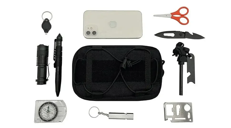 Bolsa utilitaria EDC con diseño Molle y correa