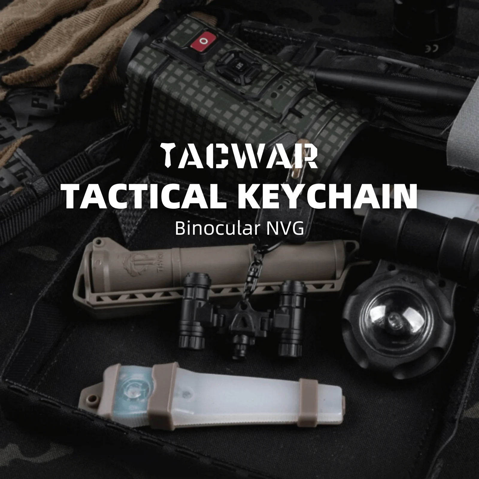 Llavero con estética NVG binocular