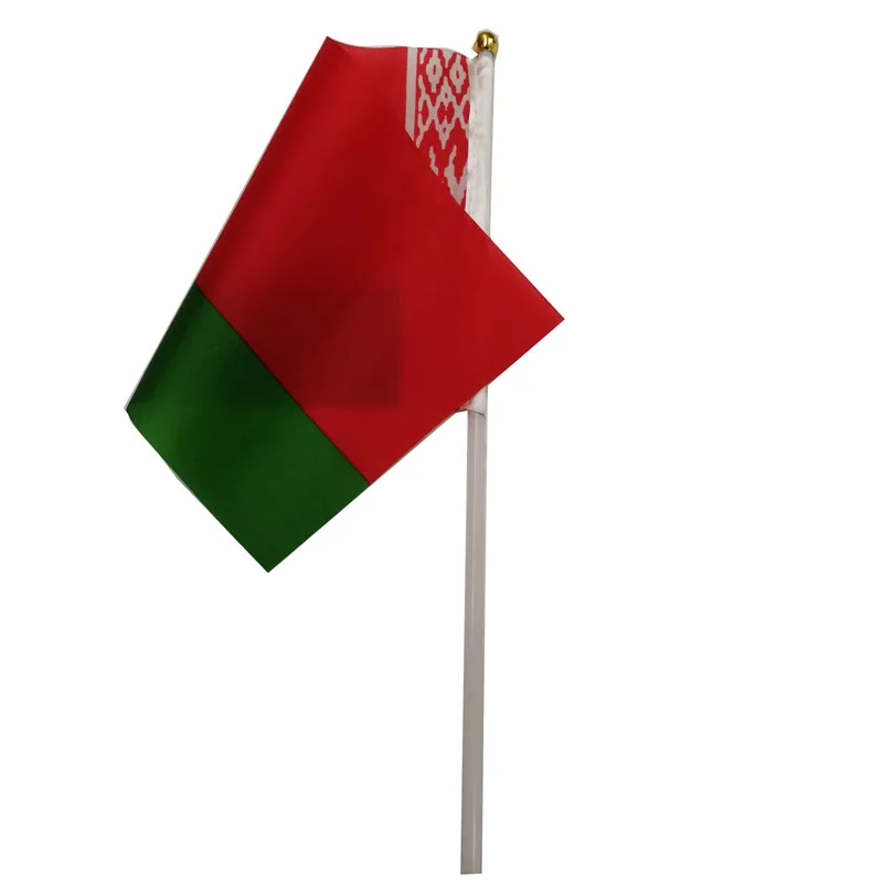 Bandera Bielorrusia ondulada cosida a mano efecto 3D para uniforme - imagen 3
