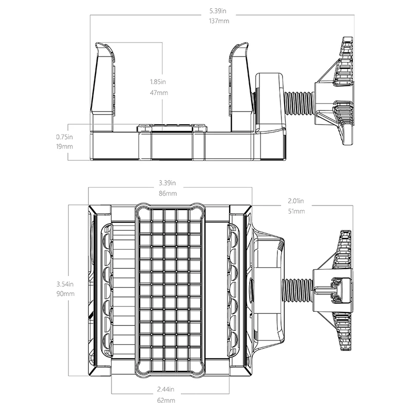 Abrazadera táctica de aluminio para trípode de tiro, ajuste rosca - imagen 2