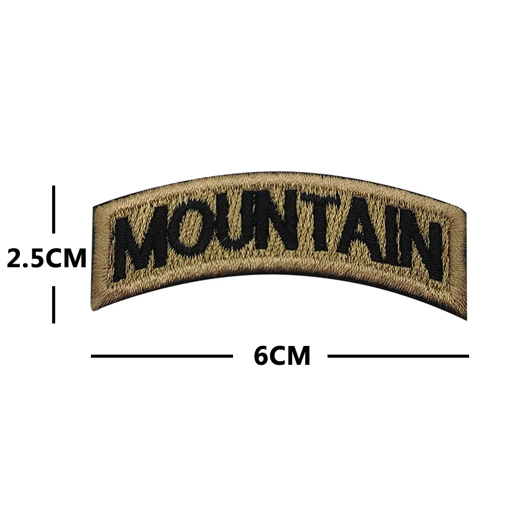 Parche bordado táctico Ranger curvo con Velcro para insignia pecho