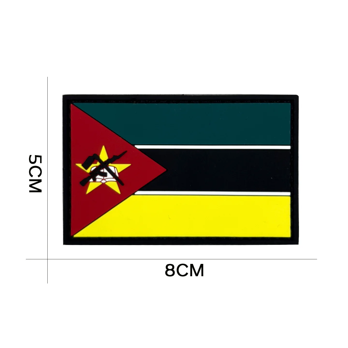 Parche bordado banderas de África con apliqué goma PVC para ropa - imagen 2