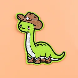 Parche bordado dinosaurio termoadhesivo – Para ropa y complementos