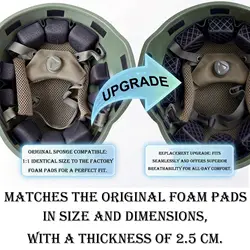 Almohadilla casco táctico espuma Nano transpirable, extraíble