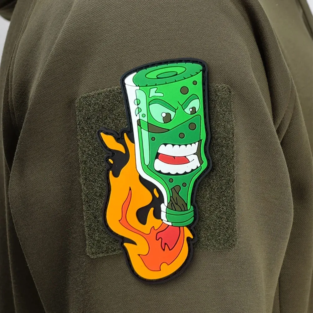 Parche táctico PVC Cóctel Molotov – Insignia moral para mochila - imagen 4