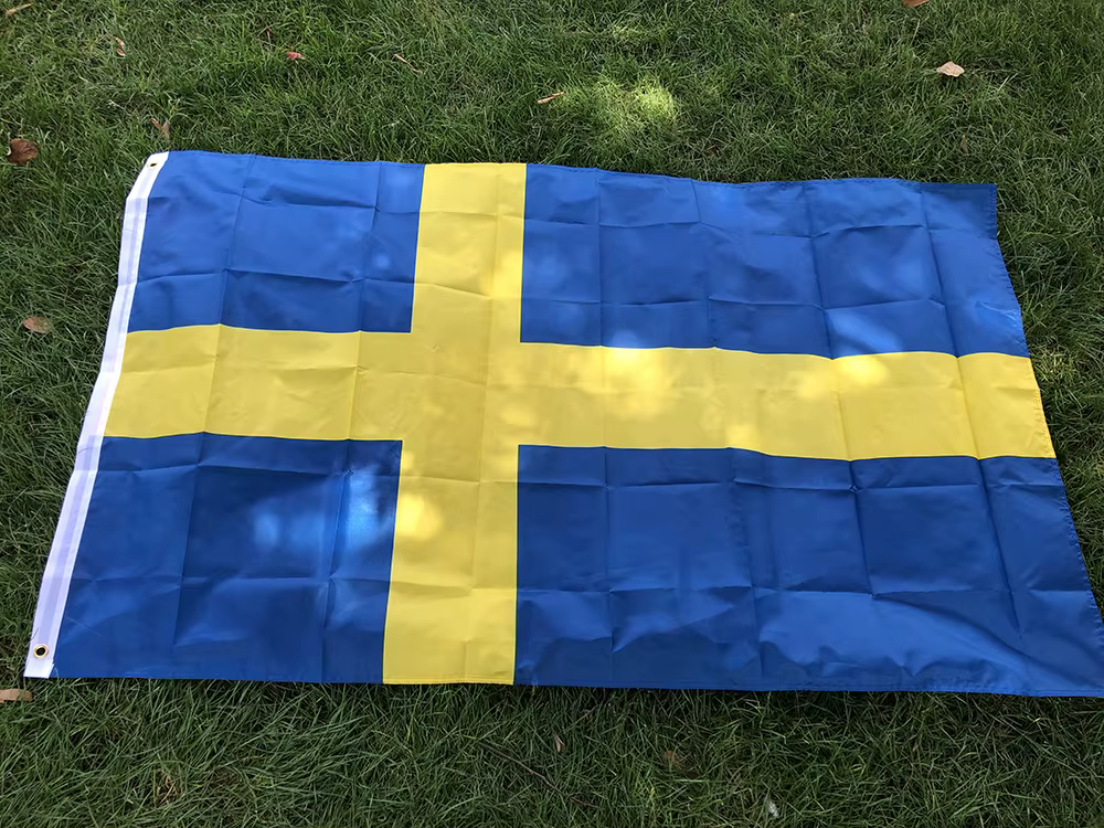 Bandera de Suecia Sky en poliéster para colgar en pared - imagen 2
