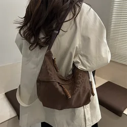 Bolso bandolera gran capacidad ante leopardo tipo dumpling
