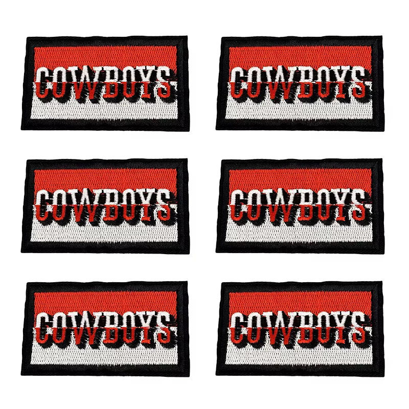 Parche bordado dibujos animados Western Cowboys rosa letra - para ropa - imagen 4