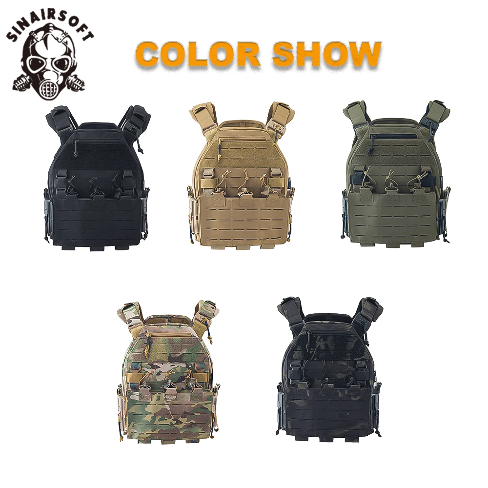 Chaleco táctico SINAIRSOFT negro con sistema MOLLE