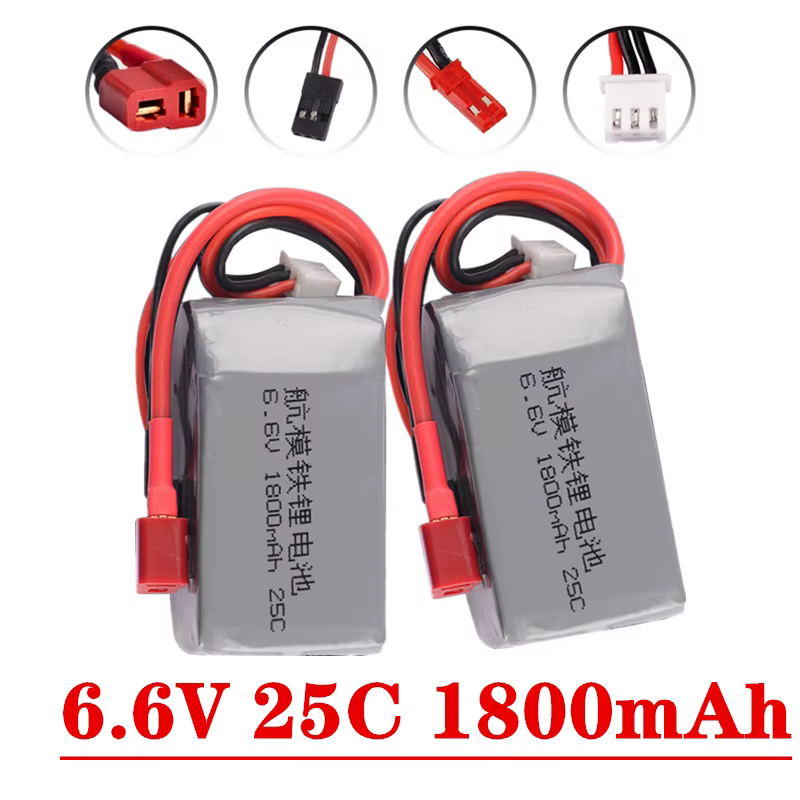 Futaba batería LiFePO4 6,6 V 1800 mAh 25C con JST para receptor