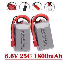 Futaba batería LiFePO4 6,6 V 1800 mAh 25C con JST para receptor