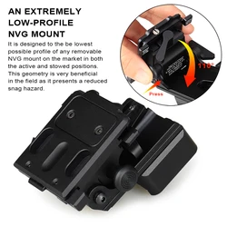Soporte NVG de aluminio para gafas visión nocturna, caza