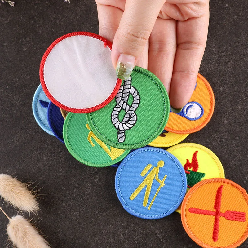 Parche bordado táctico moral circular Boy Scout dibujos animados DIY - imagen 4