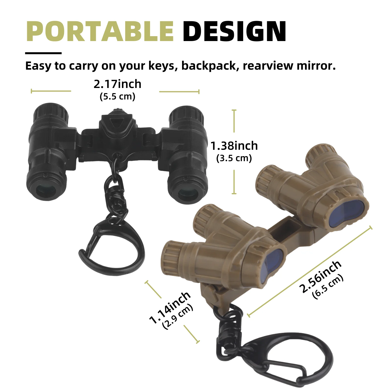 Llavero NVG visión nocturna mini binocular cuatro ojos para caza - imagen 2