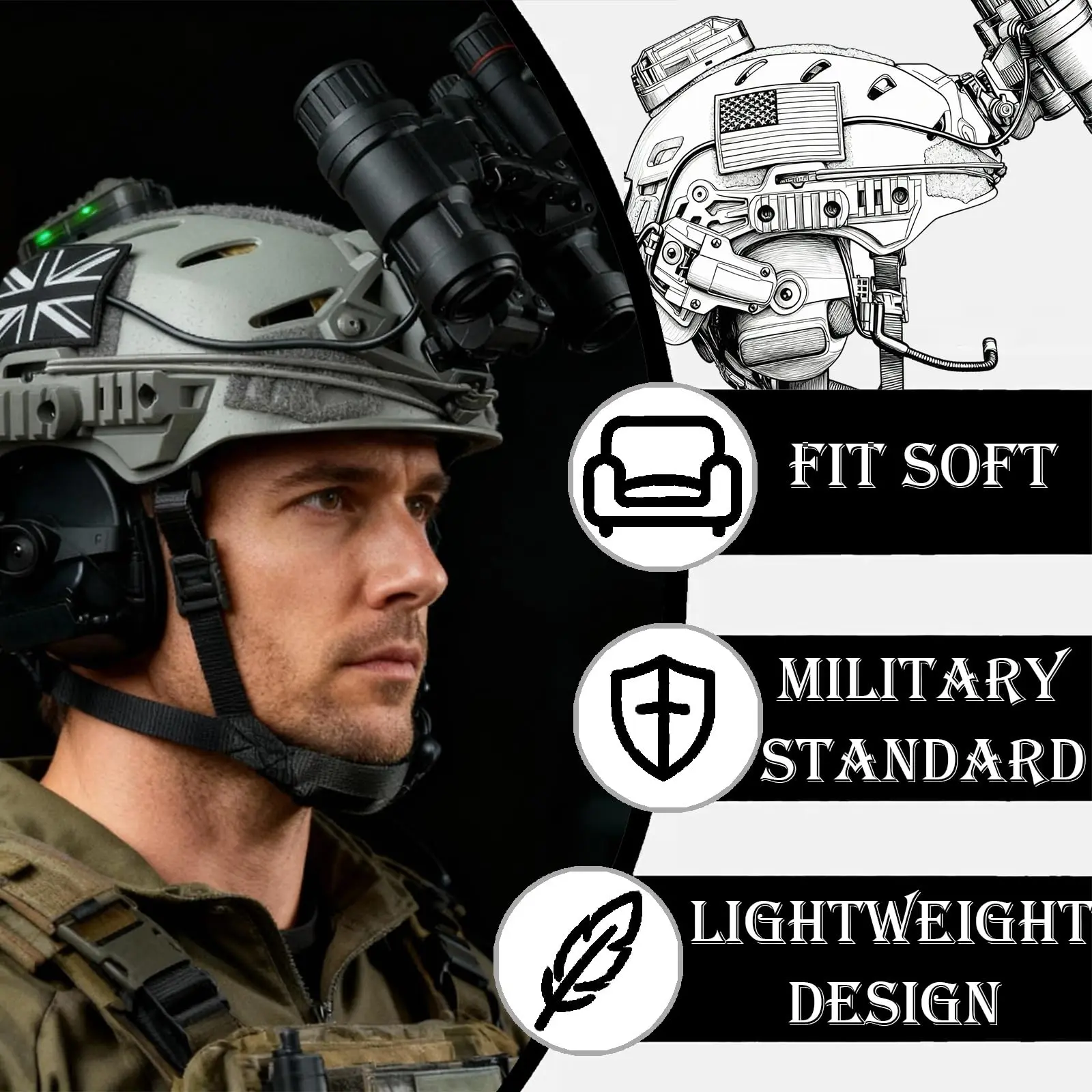 Wendy casco táctico Airsoft multifuncional NVG con comunicación