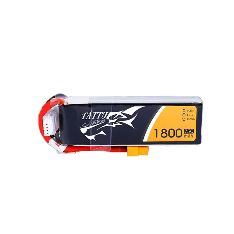 TATTU Batería LiPo 11.1V 1800mAh 75C XT60 para drones de carreras - imagen 3