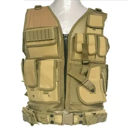 Chaleco táctico MOLLE sin mangas para policía SWAT caza aire