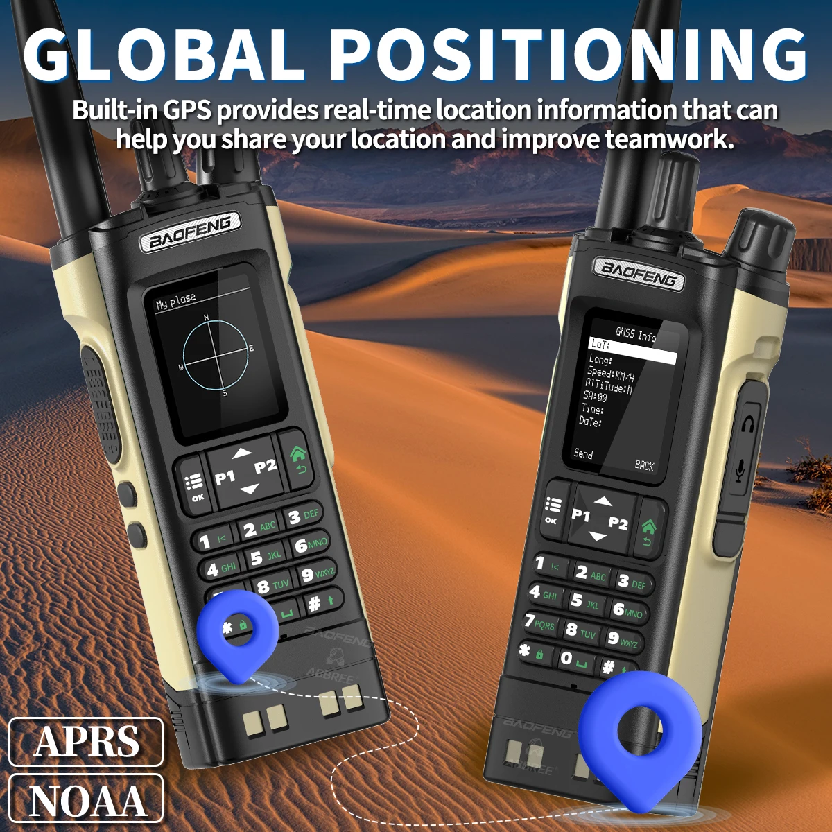 Baofeng DM-32 Radio DMR tactico Digital GPS Dual Band - imagen 2