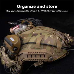 Organizador de cables NVG para casco con correas velcro