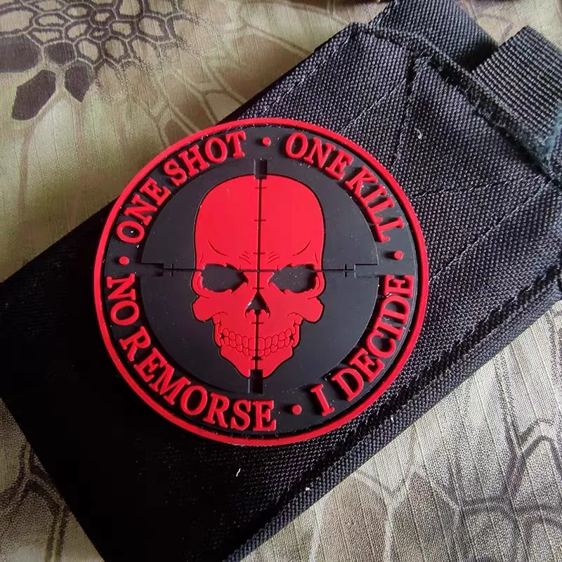 Parche Velcro táctico con calavera - insignia moral para mochila - imagen 5