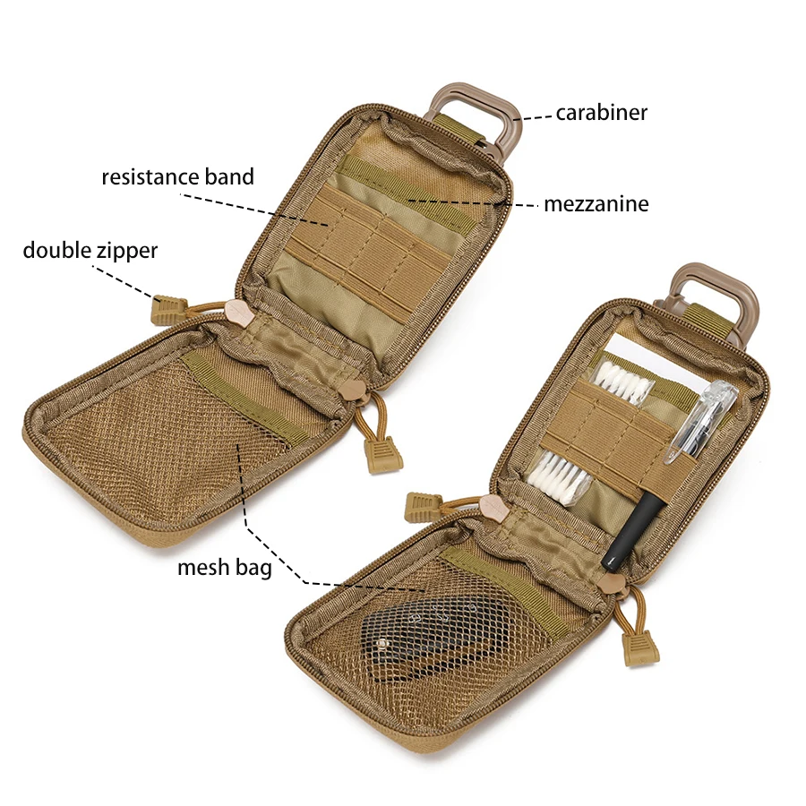Riñonera táctica MOLLE con sistema Magic Sticky y doble cremallera