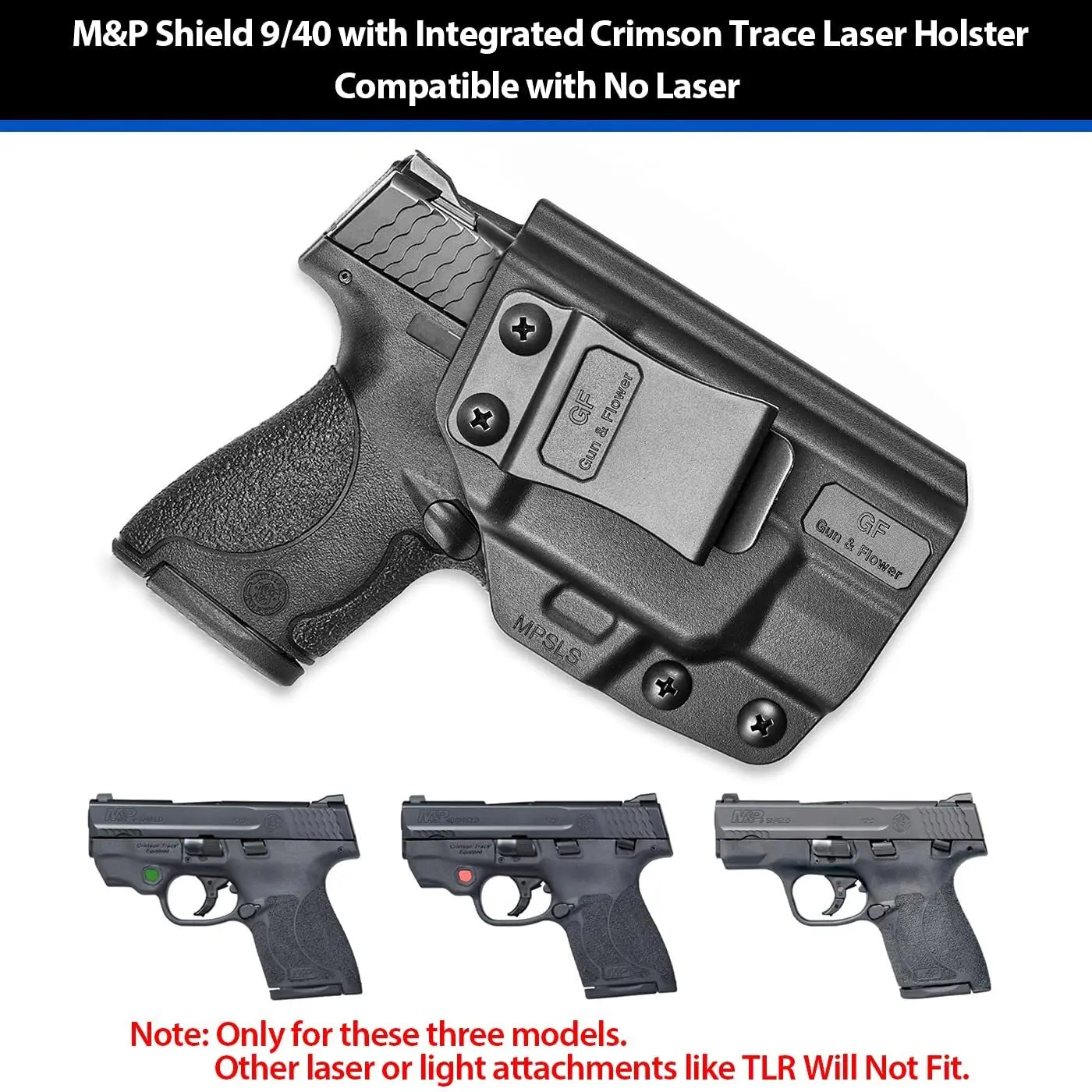 Funda IWB M&P Shield Crimson Trace CT integrada sin láser diestros