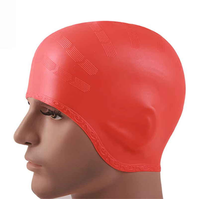 Gorro de natación silicona impermeable pelo largo protección orejas - imagen 5