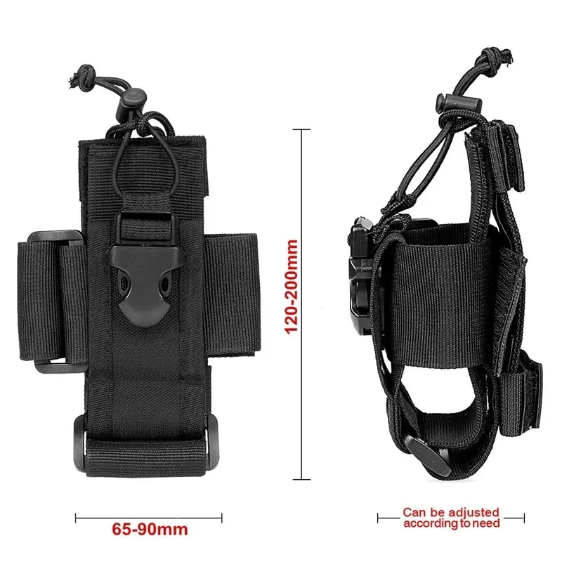Detalle de la funda para walkie-talkie y su sistema de sujeción