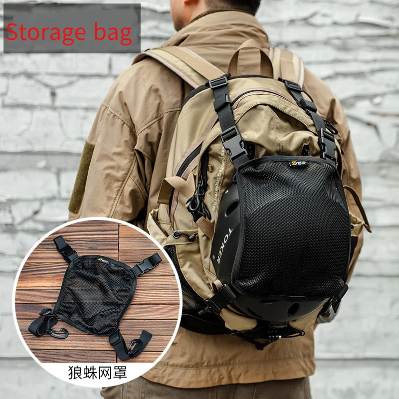Bolsa táctica MOLLE de malla fija para casco, soporte externo - imagen 4