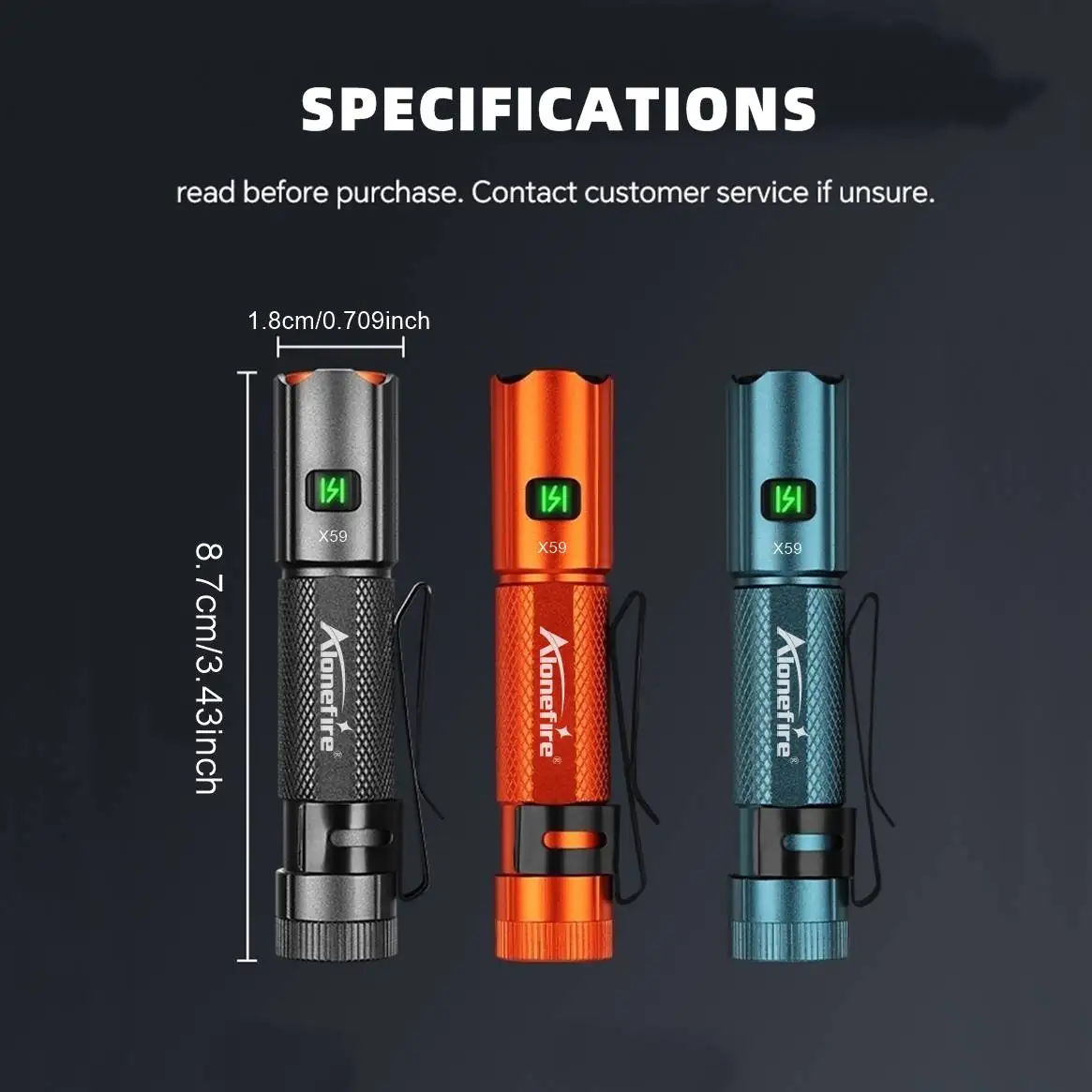 Linterna recargable LED mini EDC – Clip imán y llavero - imagen 5