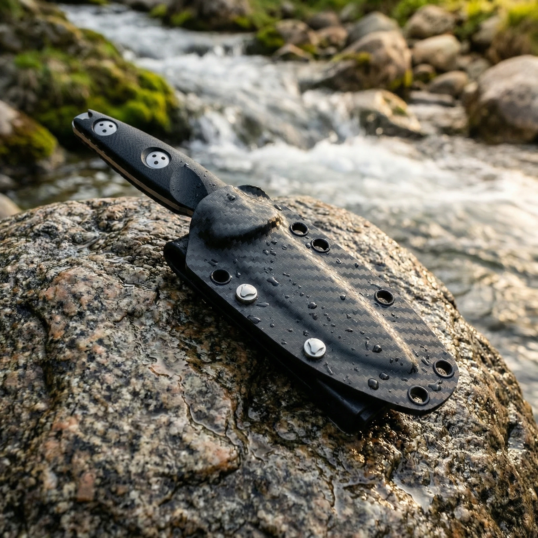 Cuchillo de hoja fija para exterior con funda resistente camping - imagen 4