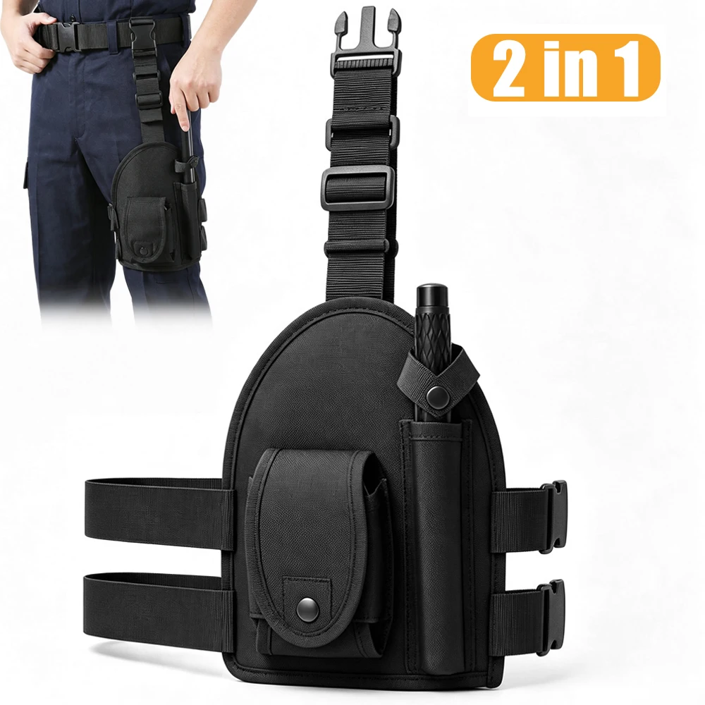 Funda táctica de pierna extracción rápida para bastón y cadenas - imagen 2