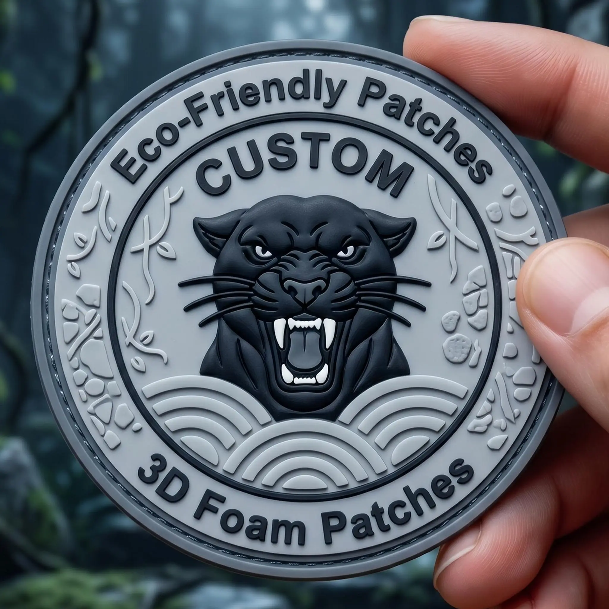 Parche termoadhesivo 3D de silicona y PVC logotipo personalizado - imagen 3