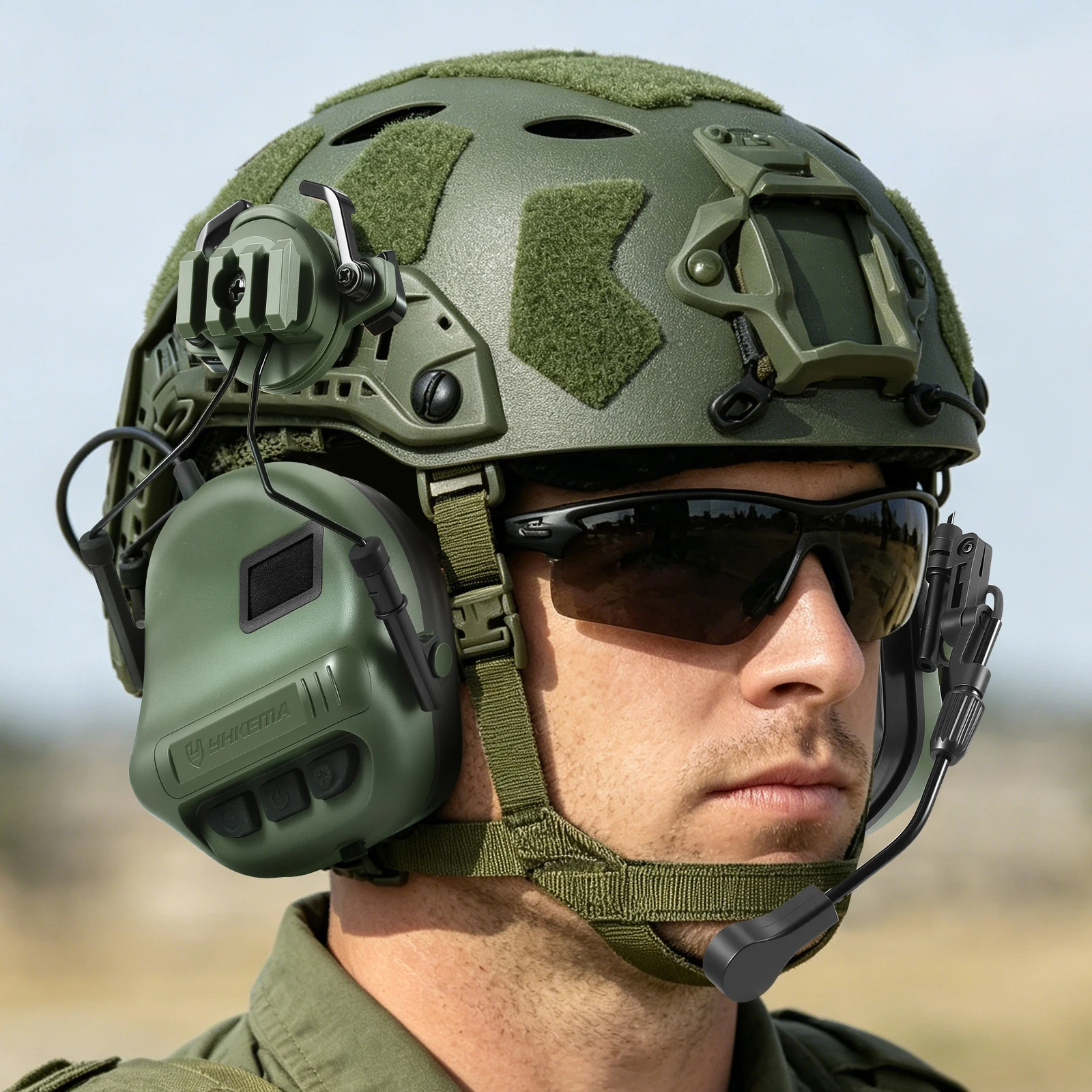 Auriculares tácticos E80 con protección auditiva Kenwood PTT - imagen 3