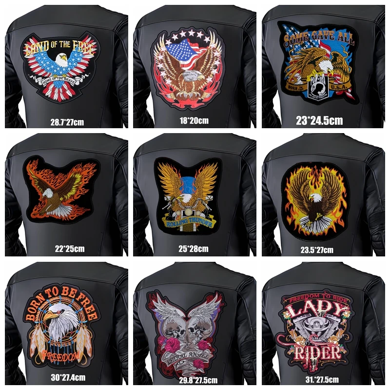 Parche bordado águila punk para chaqueta y jeans – Coser o planchar