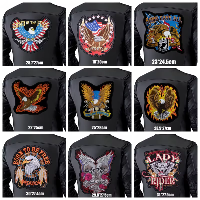 Parche bordado águila punk para chaqueta y jeans – Coser o planchar