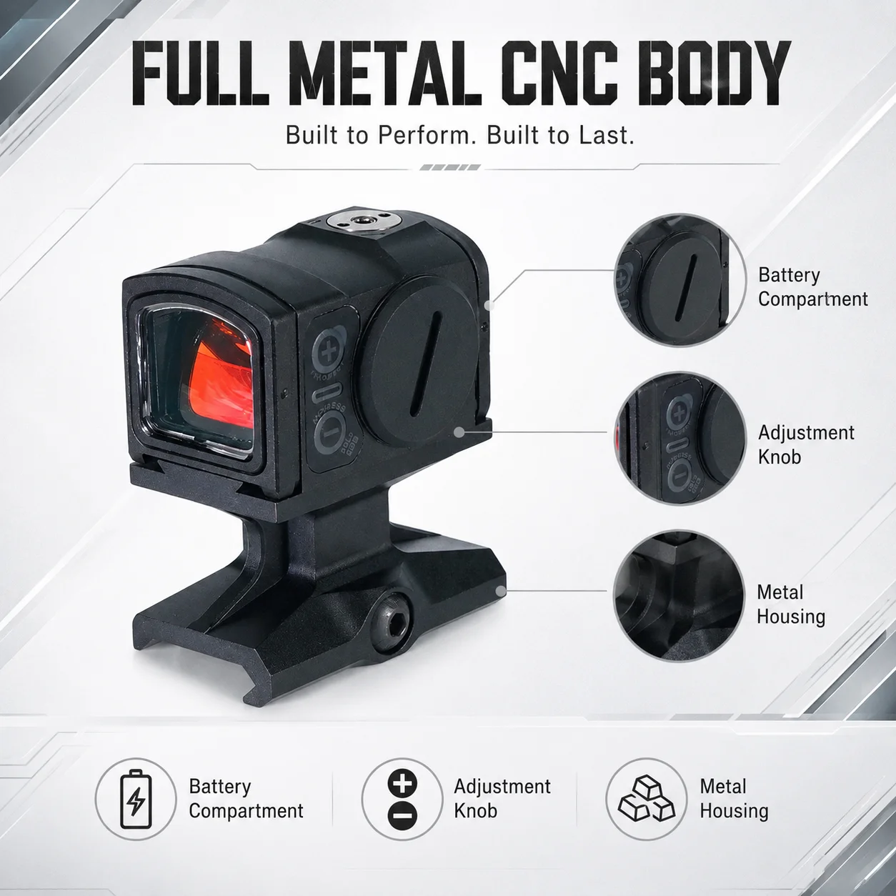 Mira reflex táctica P-Style 3.5 MOA resistente al agua - imagen 2
