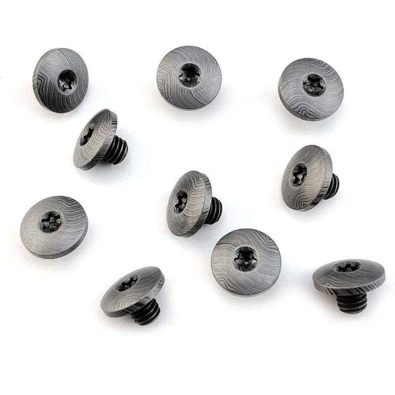 Accesorios para cuchillo de acero Damasco: herrajes mango Torx