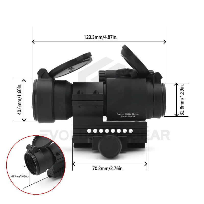 Tactical PRO mira punto rojo reflex con montaje y separador
