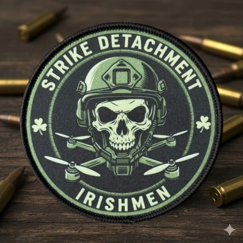 Skull Strike Detachment parche táctico moral con gancho y bucle - imagen 4