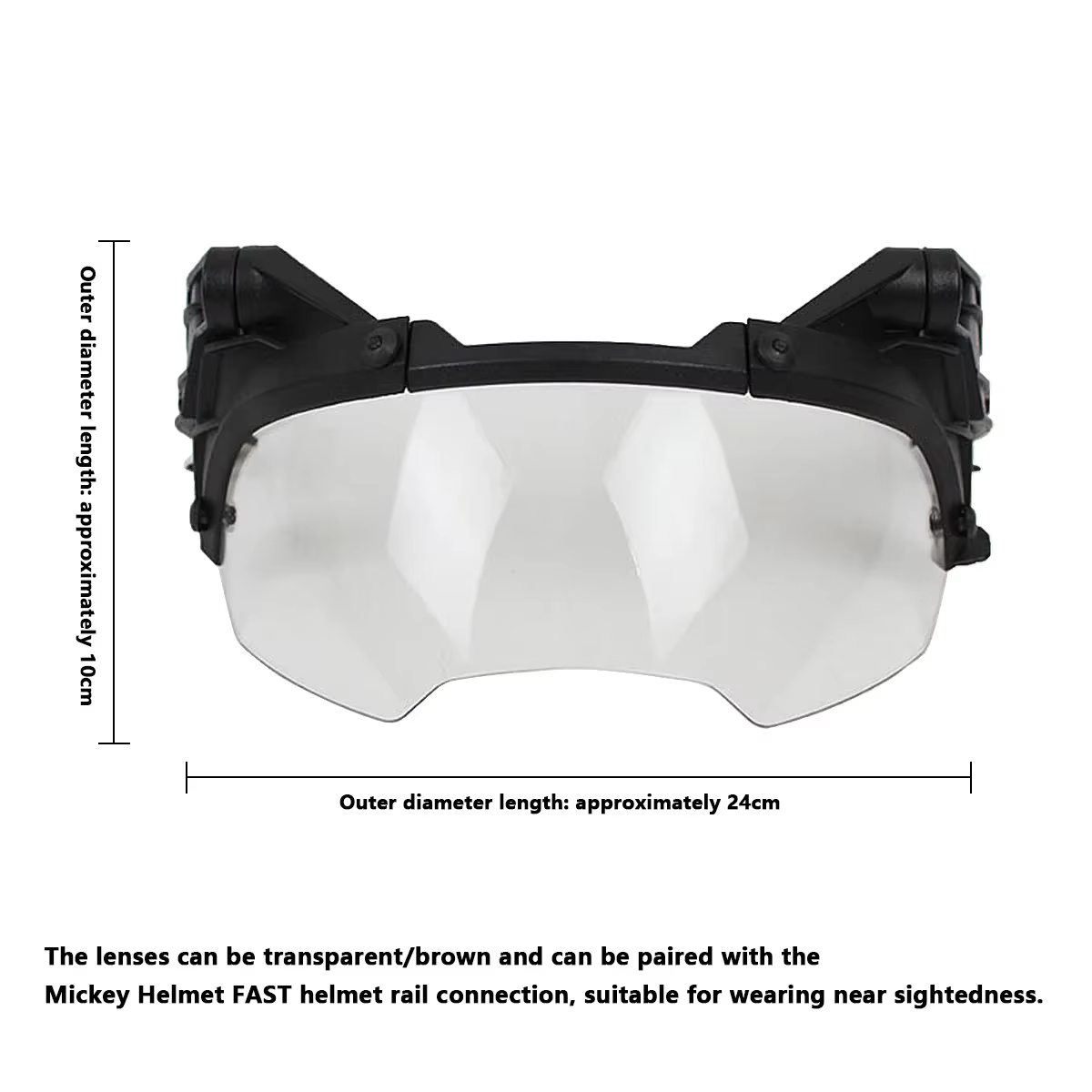 Casco táctico FAST con máscara media cara y gafas abatibles airsoft - imagen 2